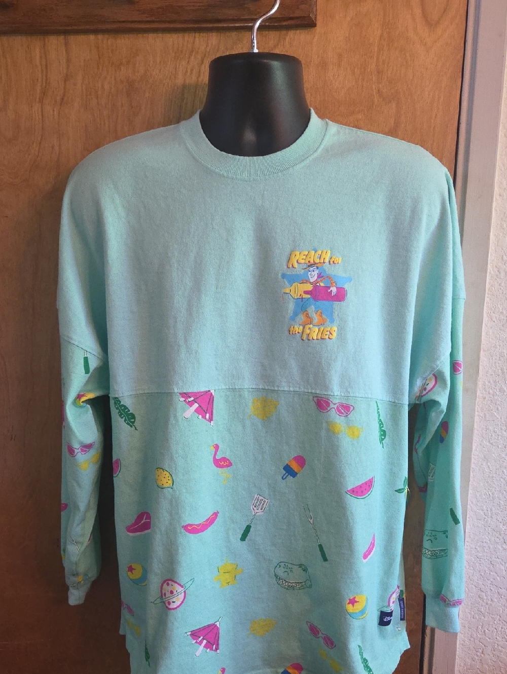 Disney REACH FOR THE FRIES PIXAR TOY STORY Spirit Jersey Shirt Sz Medium